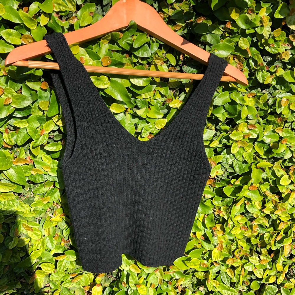 black rina knit tank
